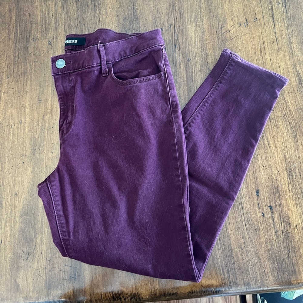 Express Red Mid Rise Legging